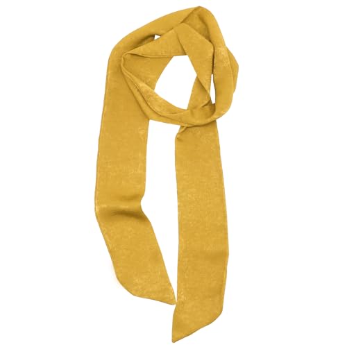 Satin Scarf for Women, Womens Skinny Ribbon Tie Solid Color Women's Necktie for Neck Belt Hairband Handbag Hat