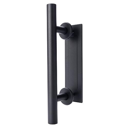 Wright Products Interior Pull and Flush Handle Set for Barn Doors, Matte Black - Image 2