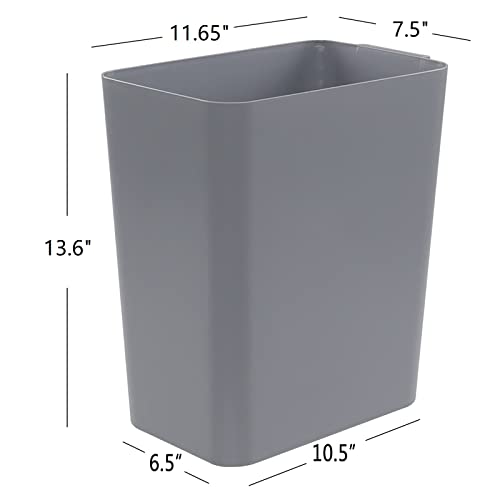 Caneca de basura rectangular 4.5 galones pack 3 gris miniatura 2