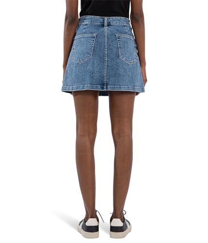 KUT from the Kloth Women's Zoe Skirt Seam at Frt-Slash Slong Rt BTM Pkts3