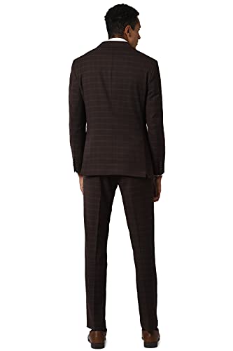 Image of Peter England Men's Rayon Blend Two Piece Business Suit Pants Set