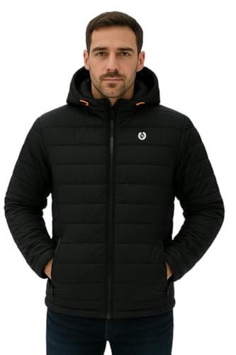 Image of Leebonee Mens Solid Quilted Puffer Jacket with Hood