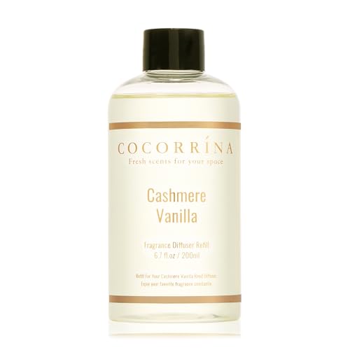 Image of COCORRINA Reed Diffuser Refill - Cashmere Vanilla 6.7 Fl.oz Reed Diffuser Refill with 8 Sticks