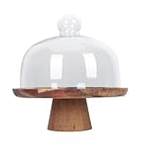 Vassoio per torte alto: il design elegante lo rende più ornamentale e molto bello, vassoio per torte in legno con coperchio