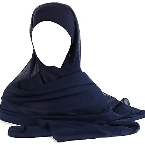JDYaoYing Frauen Chiffon Hijab muslimischer Kopftuch Islamischer Schal Lange Turban Kappe Kopfbedeckung Cover