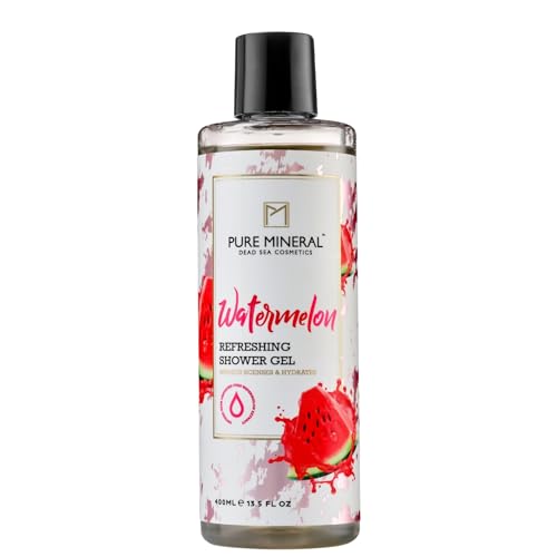 Reines Mineral - Duschgel Wassermelone - Hydratation und Vitalität - Reich an Antioxidantien - Für alle Hauttypen - Ohne Silikone, Sulfate, Parabene - 400ml