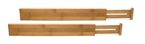 Lipper International 8896 Bamboo Wood Custom Fit Adjustable Kitchen Drawer Dividers, Set Of 2 #TOP30