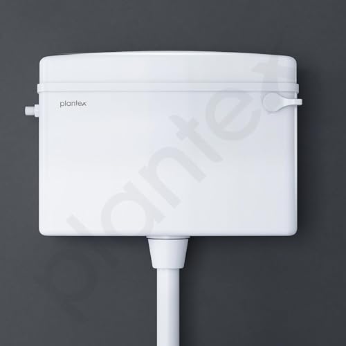 Image of Plantex Polypropylene Toilet Flush Tank /Flush Tank for Toilet with 10 LTR Water Capacity /Side Lever Cistern for Bathroom - Pack of 1 (White)