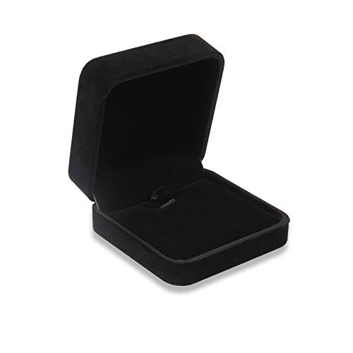 Bujingyun Velvet Necklace Pendant Bracelet Display Box Jewelry Gift Boxes (Black Color) - Image 5