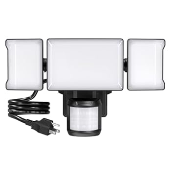 motion sensor light plug in outdoor