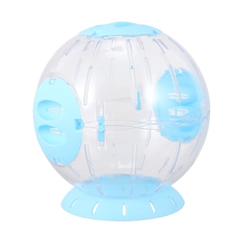 Veemoon Balle d'exercice pour Hamster 20 CM Transparente Bleue de Course Interactif pour Petits Animaux Roue de Hamster pour Jeu et Activité Physique