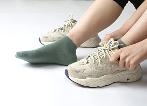 Image of SERISIMPLE Ultra-Thin Comfort Viscose Bamboo Mesh Ankle Socks for Women -Breathable Lightweight Low-Cut Socks 5 Pairs
