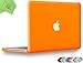 UESWILL Smooth Touch - Carcasa rígida mate compatible con MacBook Pro de 13 pulgadas con CD-ROM (no Retina) (modelo A1278) + paño de limpieza de microfibra, color naranja
