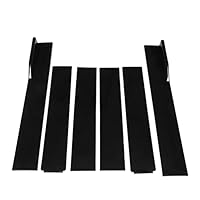 Universal-Seitenschweller, 6 STÜCKE ABS, Schwarz, Biegbar, Hohe Zähigkeit, Kratzfeste Außenunterseite, Untere Linie für Automobile