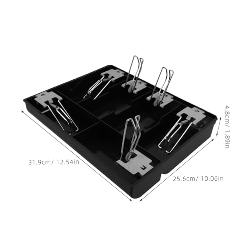 Cash Drawer Tray Cash Register Insert Tray with Clip Money Organizer for Home and Commercial Use Easy to Clean Coin Compartment Money Storage Box - Thumbnail 5