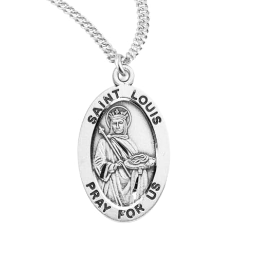 Everlasting Light Jewelry Patron St. Louis Medal Pendant Necklace