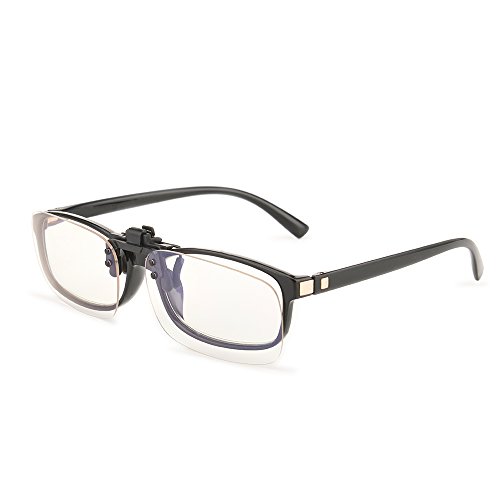 Image of Clip on Anti Blue Light Filter Glasses UV Blocking Anti Eye Strain Unisex (White)