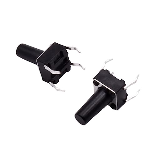 Interruptor tactil con boton de altura H9.0mm y 4 pines DIP para montaje superficial PCB