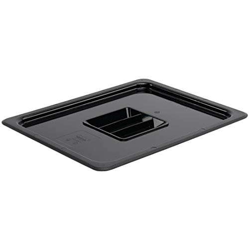 Tapa de policarbonato 1/2 Vogue U475 negra para servicio de catering y buffets