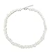 Hawaiian Puka Chip Shells Necklace, Tuscom White Conch Clam Chips Puka Shell Necklace Boho Seashell Choker Necklace for Women Sea Shell Necklace Statement Collar Necklace Beach Jewelry (14"/35cm)