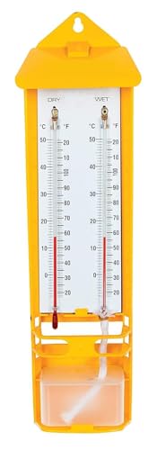 Image of LABART Wet and Dry Bulb Hygrometer | Manson's Type Hygrometer | Alcohol Filled Hygrometer -5 to 50 C with equivalent F