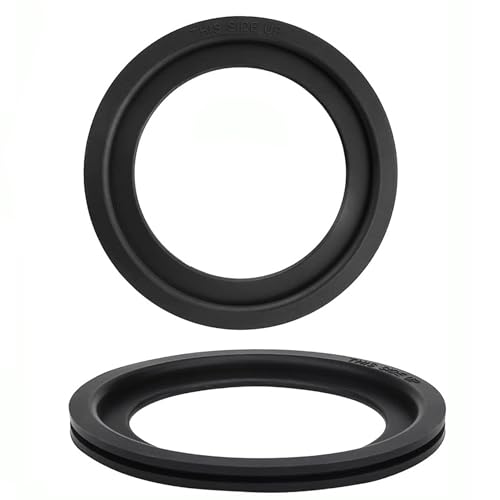 Image of CoguZed 2Pcs RV Toilet Seal Kit, Black Rubber Gasket Replacement for Dometic 300 /310 /320, Solves Leakage and Odor Problems, Easy Installation, 2 Pack