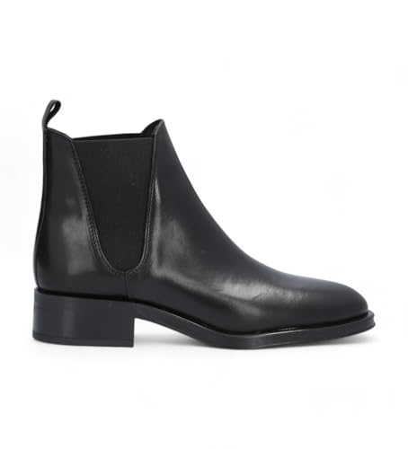 ALPE Botines de Piel Couture Negro