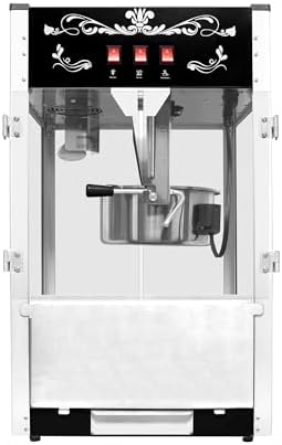 Commercial 16oz Popcorn Machine - Countertop Theater-Style Popper with LED Light, 3 Switch Controls, Tempered Glass Doors, 1440W, Includes Scoop, Spoons & Cups (Black)