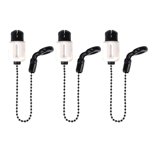 Hirisi Tackle Bobbins Swinger Drop Off Chaîne en laiton pour alarme de pêche à la carpe Chaîne noire Clip de cordon réglable (FBA-B2029-3)