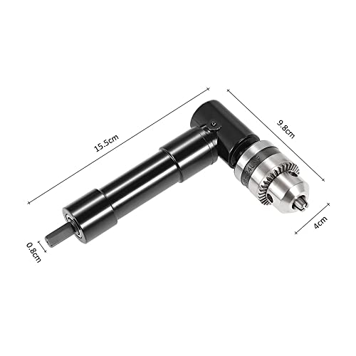 Right Angle Drill Attachment, Weytoll Cordless 90 Degree Drill Adapter,3/8\" Chuck and 8mm Hex Shank, Cordless Right Angle Drill Attachment Adapter, Accept 1-10mm Drill Bits
