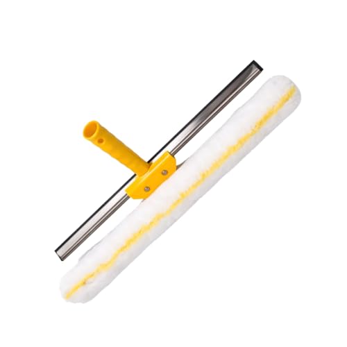 Image of Appropriate 2-in-1 Solar Panel Cleaning Brush Head Microfiber & Rubber Wiper Tool for Solar Panels, Glass, and Windows