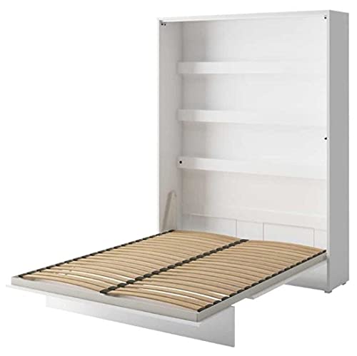 Lenart Kastbed, wandklapbed, 160 x 200 cm, bed concept, verticaal, wit hoogglans - Image 6