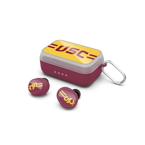 SOAR NCAA Wireless Sport Earbuds: Comfortable Fit & Convenient Charging, USC Trojans