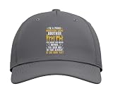 I'm A Proud Marching Band Brother Marching Band Bro Adjustable Printed Baseball Hat, Slate Grey