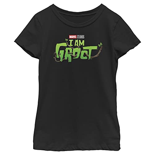 T-shirt Groot Marvel fille noir col rond taille S top manches courtes
