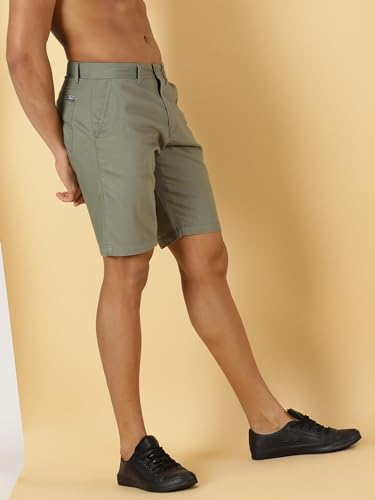 Image of Thomas Scott Men's | Solid | Chino Shorts | Regular Fit | Cotton Elastane | Above Knee | Casual Short