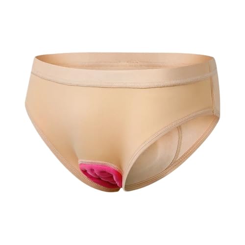 ZQINGQING MTB-shorts, 1 3D gevoerde fietsbroek voor dames, fietsondergoed, MTB-fietsondergoed met mesh, ademend en licht, fietsshort (beige, S)