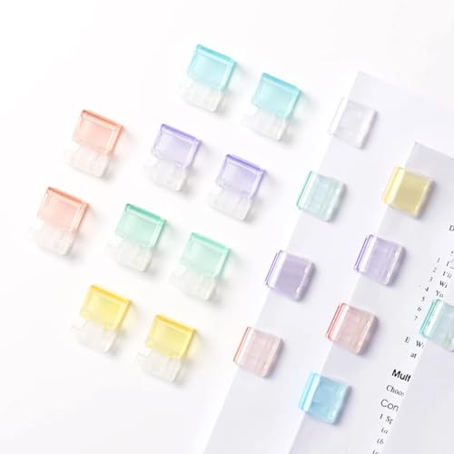 50pcs Binder Clips Paper Mini 20x15mm Paper Document Clips for Office School & Home Use Sturdy Refillable Folder Binder Clips Hold up to 20 Sheets
