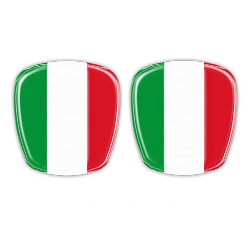 labelbike - 2 3D Custom Stickers Auto Logo Emblems Front and Rear in Resin Compatible with Fiat 500