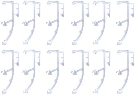 12 Pack of 1" Double Slat CLEAR VALANCE RETAINER CLIPS for Wood or Mini BLINDS