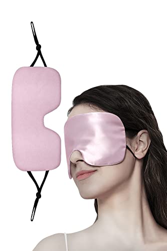 【TOPNOW】アイマスク 睡眠用 シルクアイマスク 0.3cm極薄デザイン 19匁 遮光率99.99% 圧迫感なし 眼精疲労 リラックス 軽量 快眠グッズ 安眠 眼罩 洗濯OK 長さ調整可能 シンプル 安眠ドーム/旅行用品/出張用/ギフト/男女兼用(ライ