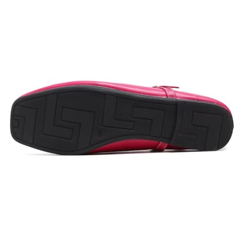 Image of LUXINYU Women's Slip on Flats,Classy Round Toe Solid Classic Mary Jane Ballet Dance Shoes Soft Comfortable PU Flat Shoes