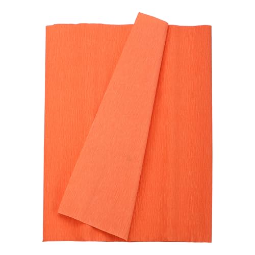 Image of MECCANIXITY Crepe Paper Roll 8.2ft Long 13 Inch Wide for Wedding Ceremony Various Large Festivals Decoration, Orange Red