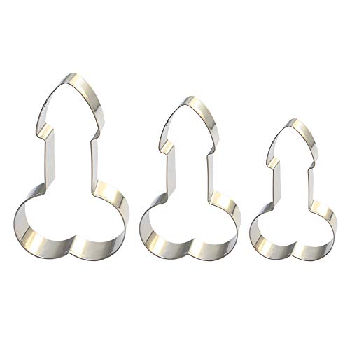 ShengHai Bachelorette Party Cookie Cutter Set, Great for Celebrating or Decorating Bachelorette Party, Bridal shower or Parties, DIY Fondant & Cake Decoration, Set of 3 Assorted Sizes