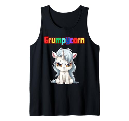 Grumpycorn, Unicornio, Grumpy, Unicornio, Diversión Camiseta sin Mangas