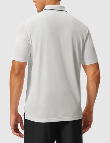 Image of Rdruko Men's Polo Shirts Short Sleeve Quick Dry Outdoor Golf Sports Shirts with Pocket