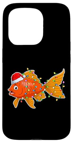 Goldfish Wearing Santa Hat Xmas - Goldfish Lover Christmas X}zP[X iPhone 15 Pro p