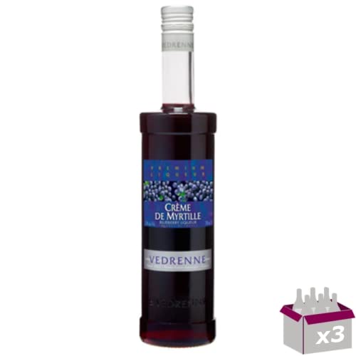 Lot de 3 Vedrenne - Crème de myrtille 15° - 70cL