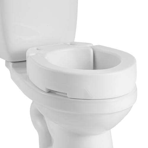 VEVOR Rehausseur de Toilette Capacité de Charge 136,08 kg, Réhausse WC Hauteur de Levage de 8,89 cm, Siège de Toilette Surélevé avec Ouverture Élargie,...