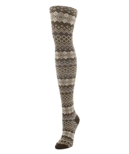 Image of MeMoi Horizontal Diamond Cotton Blend Sweater Tights
